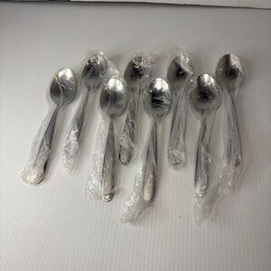 (8) Oneida PENINSULA CASTLE JORDAN LAURA Flatware Spoon SET
